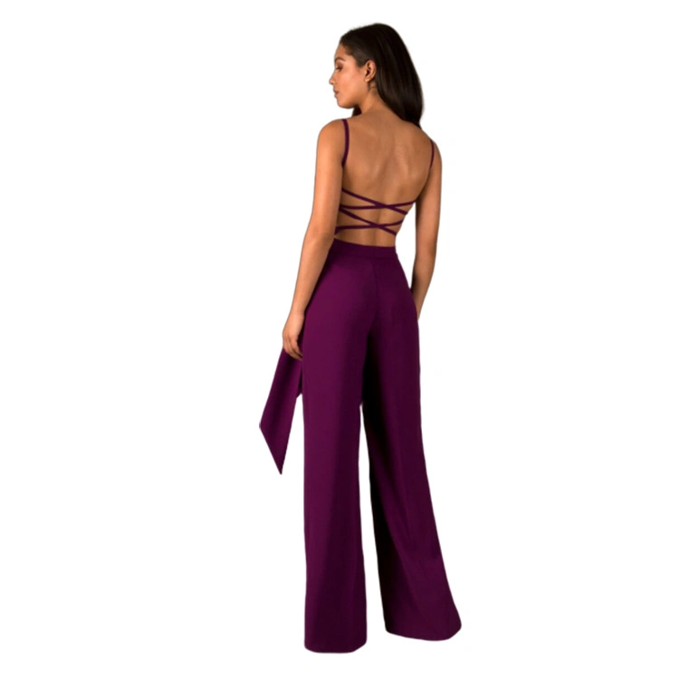 Hot Selling Women Sexy Hollow Open Back Jumpsuit